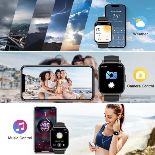 Smart Watch for Men Women Fitness: Make/Answer Call Smart Wa...