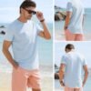 Comdecevis Mens 2 Pack Cotton Crewneck T-Shirts Hipster Hip ...