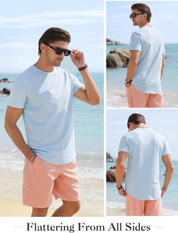 Comdecevis Mens 2 Pack Cotton Crewneck T-Shirts Hipster Hip ...