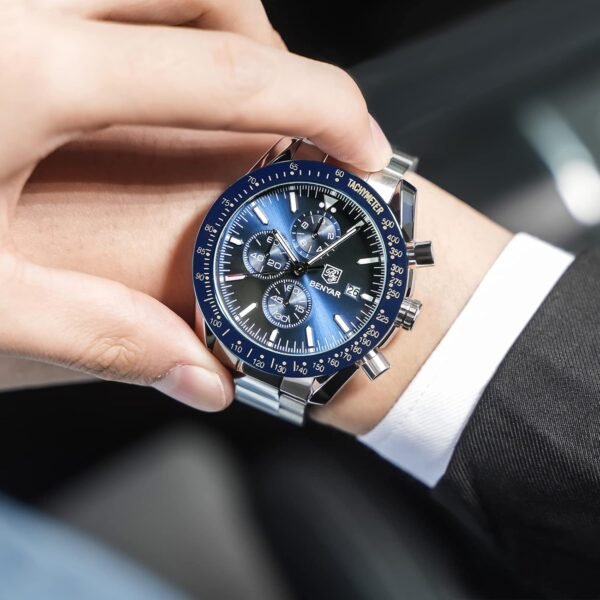 BY BENYAR Watch for Men Analog Quartz Chronograph Waterproof...