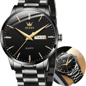 OLEVS Classic Men Watches with Date,Stainless Steel Man Watc...