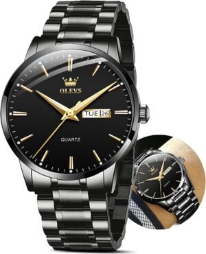 OLEVS Classic Men Watches with Date,Stainless Steel Man Watc...