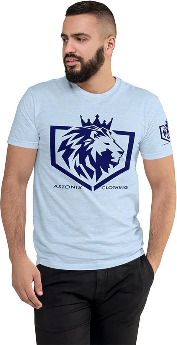 Astonix Clothing Men's Crown Lion Logo T-Shirt, Pre-Shrunk F...