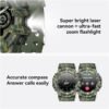 MIDDOW Military Smart Watch with Flashlight (Answer/Make Cal...