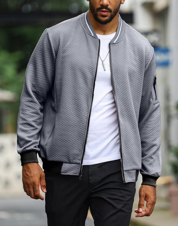 Mens Loose Fit Lightweight Jacket Casual Stylish bomber Jack...
