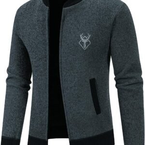 Mylldey Mens Casual Full Zip Cardigan Sweaters Cable Knit Ja...