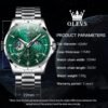 OLEVS Mens Watches Starry Sky Moon Phase Dial Luxury Busines...
