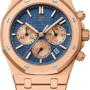 Watches for Men Titan Steel Chronograph – Bold Rose Gold Men...