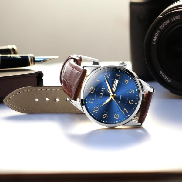 Men's Watches - Fashion Casual Leather Watches Big Face Easy...