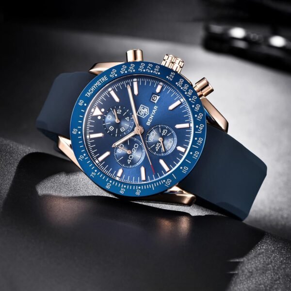 BENYAR Men's Watch Quartz Movement Chronograph 30M Waterproo...