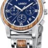 Wooden Men Watches Luxury Stylish Watch Wood & Stainless Ste...