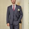 WULFUL Men’s Slim Fit Suit One Button 3-Piece Blazer Dress B...