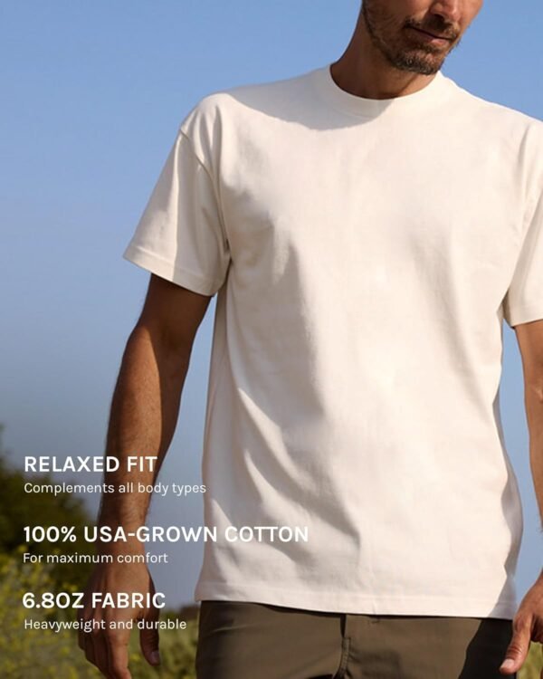 INTO THE AM Men's Heavyweight T Shirts for Men S - 3XL Boxy ...