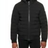DKNY Men's Quilted Performance Hooded Bomber Jacket