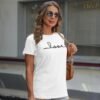 NIUBIA Women's T-Shirt Graphic Tees Love Printed Casual Shor...