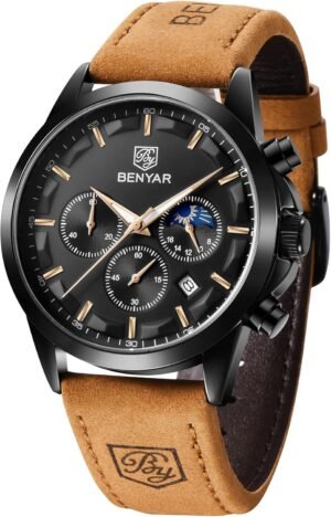 BY BENYAR Mens Watches Analog Quartz Chronograph Waterproof ...