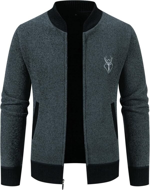 Mylldey Mens Casual Full Zip Cardigan Sweaters Cable Knit Ja...