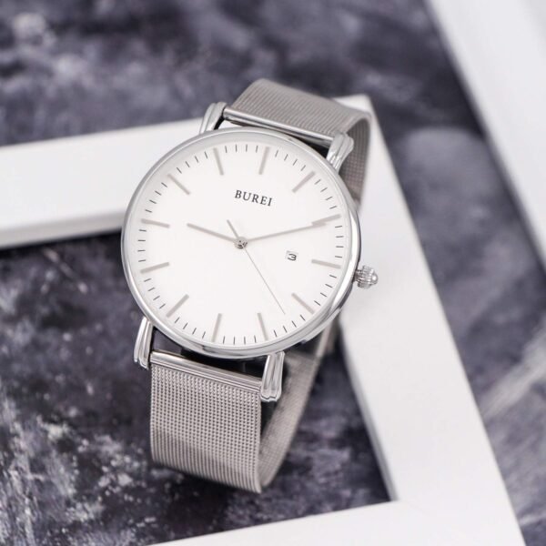 BUREI Men Wrist Watches Fashion Minimalist Analog Quartz Wat...
