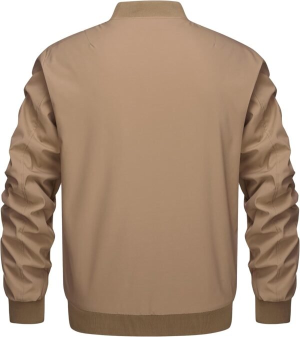 KEFITEVD Men's Jacket Casual Windproof Bomber Jackets Full Z...