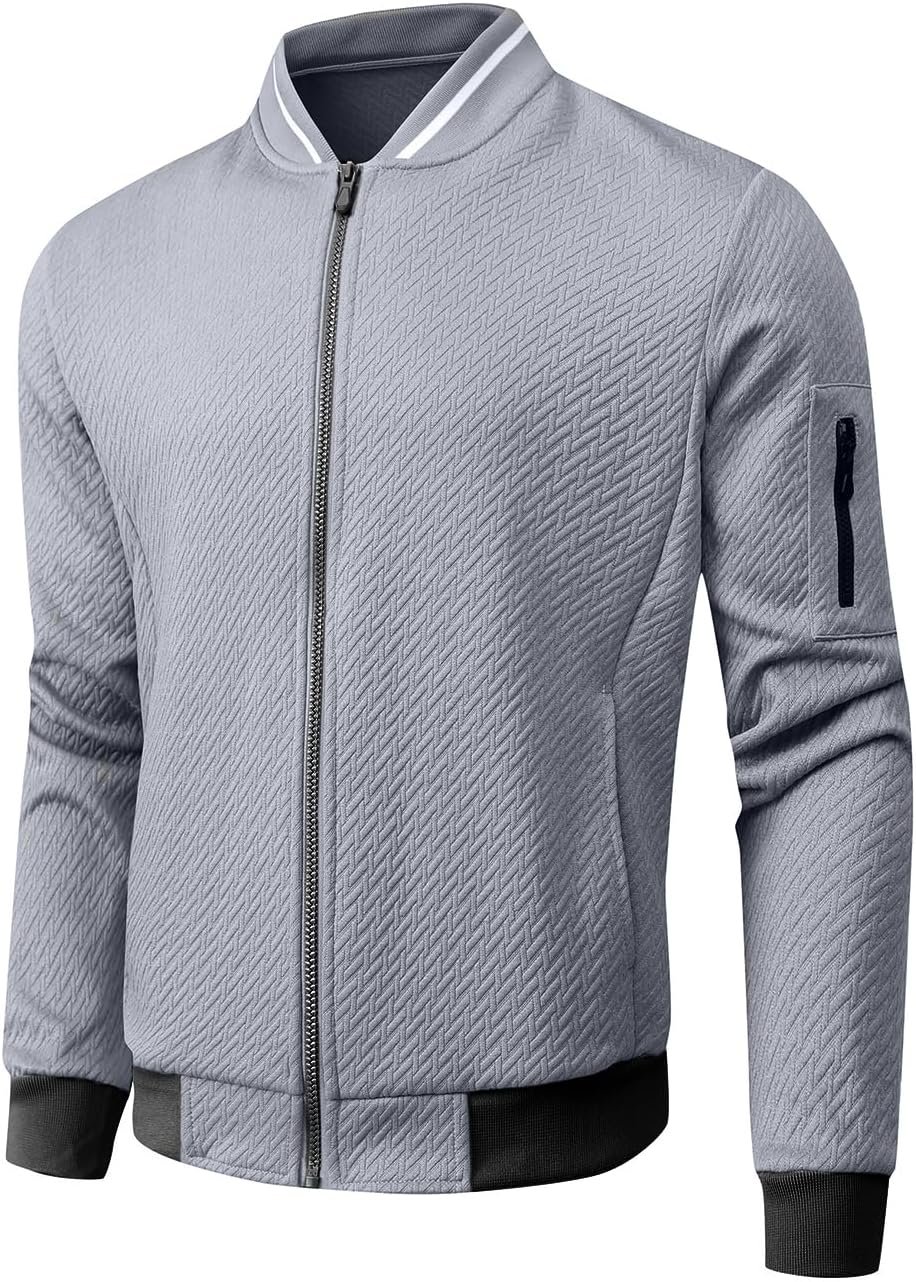 Mens Loose Fit Lightweight Jacket Casual Stylish bomber Jack... - Image 3