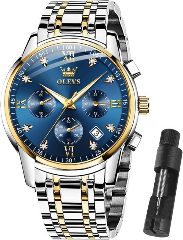OLEVS Men Multifunction Watch, Multi Dial Waterproof Luminou...