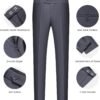 WULFUL Men’s Slim Fit Suit One Button 3-Piece Blazer Dress B...