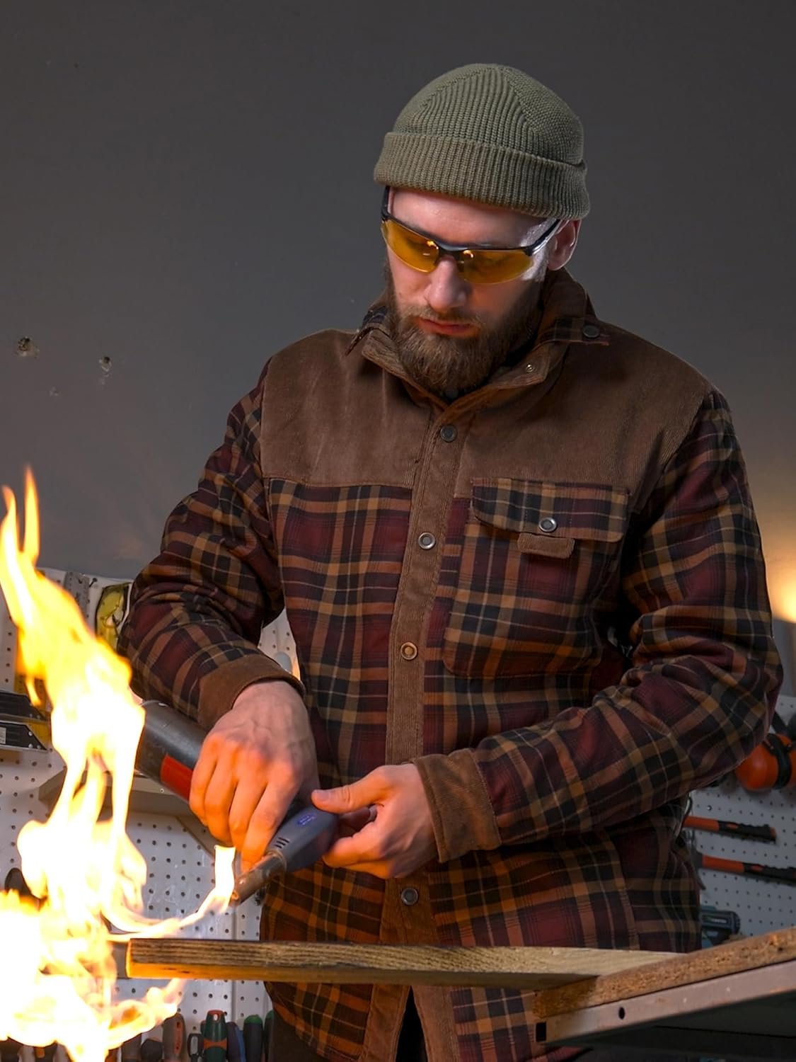 Mr.Stream Men's Outdoor Casual Vintage Long Sleeve Plaid Fla... - Image 4