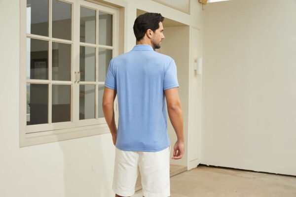 Men Polo Shirt Short Sleeve Casual Classic Cotton Summer Col...