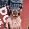 OLEVS Men's Watches Brown Leather with Date,Casual Watches f...