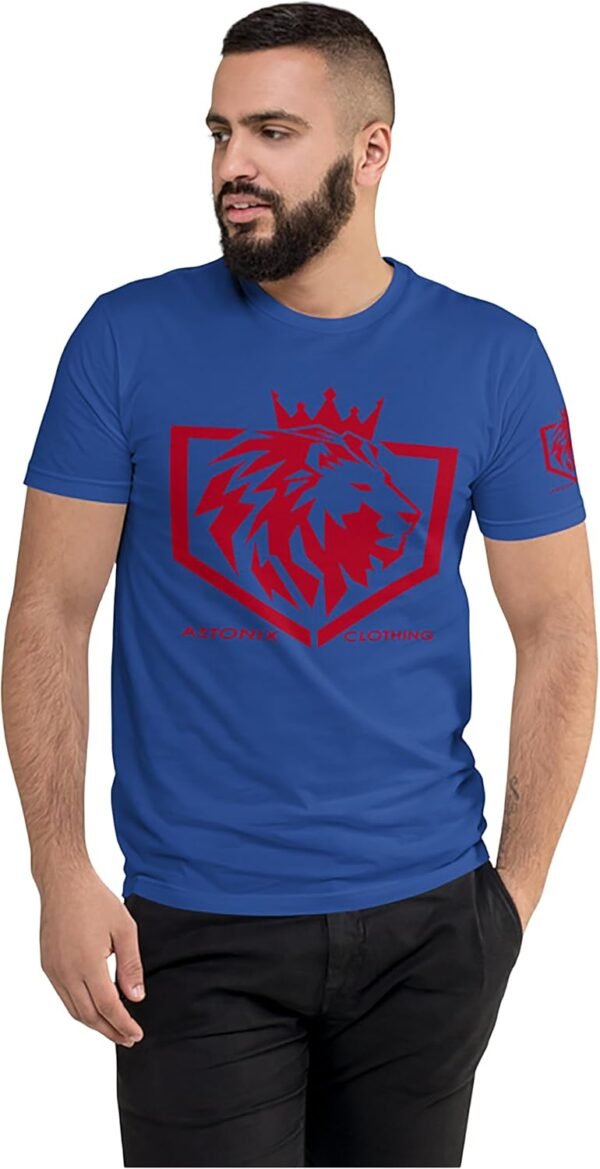Astonix Clothing Men's Crown Lion Logo T-Shirt, Pre-Shrunk F...