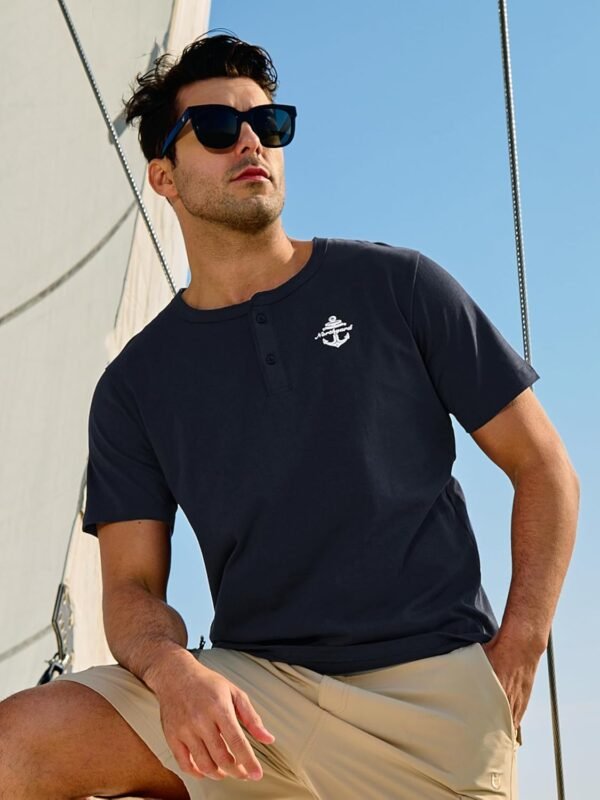 NORTHYARD Men's Cotton Henley Shirts Casual Workout T-Shirts...