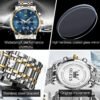 OLEVS Men Multifunction Watch, Multi Dial Waterproof Luminou...