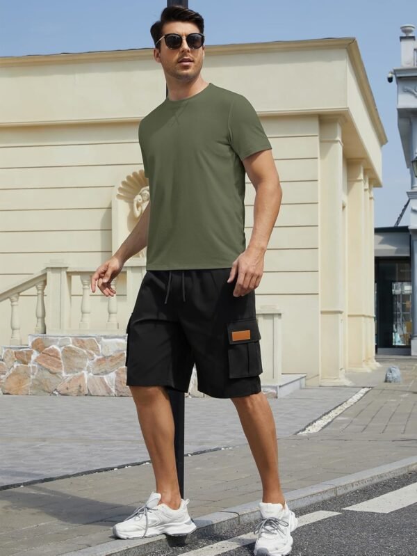 MensT Shirts Casual Crewneck Short Sleeve Cotton Tee Shirts ...