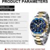 BIDEN Mens Watches Chronograph Stainless Steel Waterproof Da...