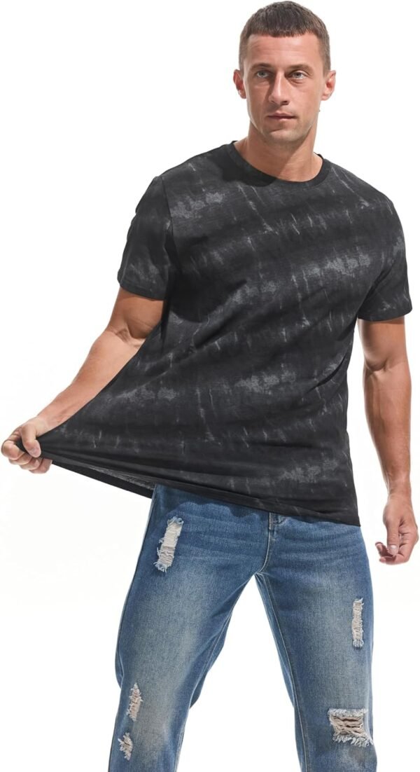 VEIISAR Men's Crew Neck T Shirt - Fitted Elastic Tees Fresh ...