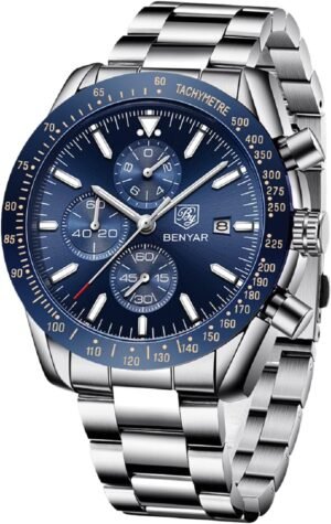 BY BENYAR Watch for Men Analog Quartz Chronograph Waterproof...