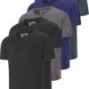 5 Pack Men's Dry Fit T Shirts Athletic Running Gym Workout S...
