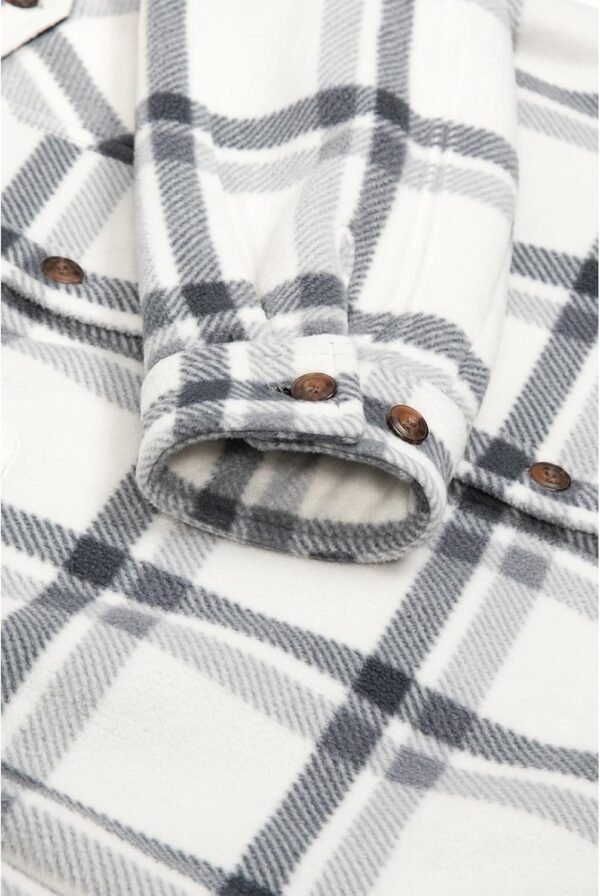 ZENTHACE Men's Warm Sherpa Lined Fleece Plaid Flannel Shirt ...