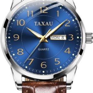 Men's Watches - Fashion Casual Leather Watches Big Face Easy...