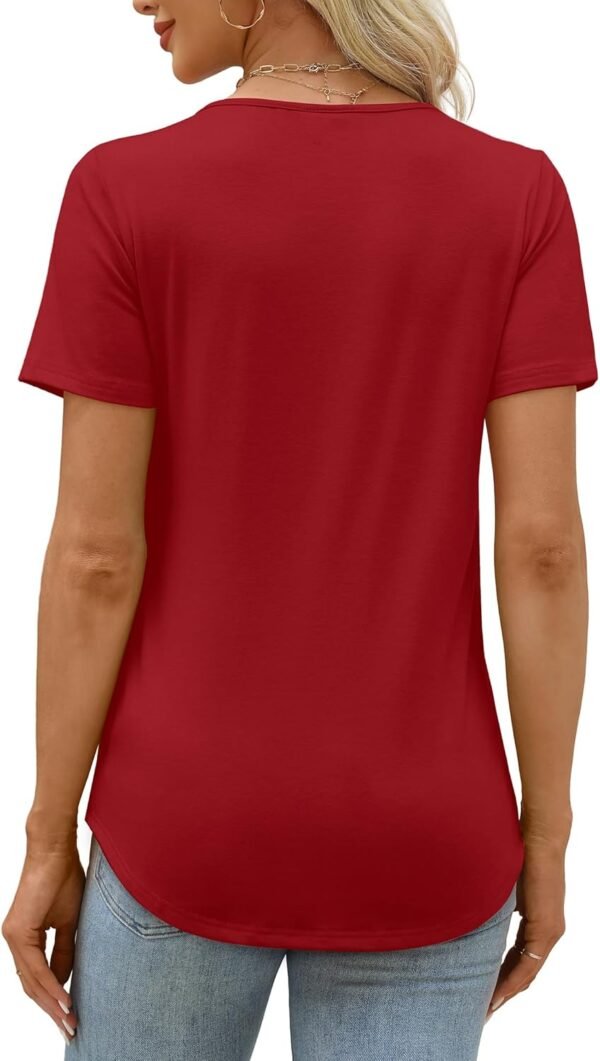 XIEERDUO Women's Pleated Tops Dressy Casual Short Sleeve T-S...