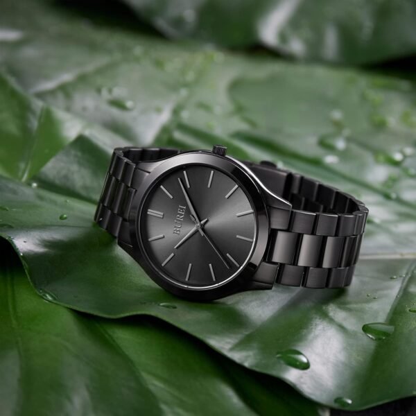 BUREI Men Watches Fashion Stainless Steel Analog Quartz Watc...