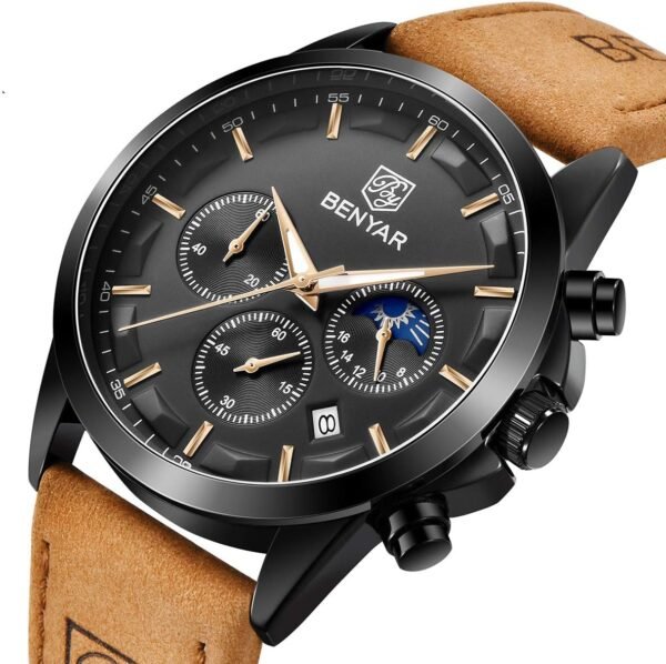BY BENYAR Mens Watches Analog Quartz Chronograph Waterproof ...