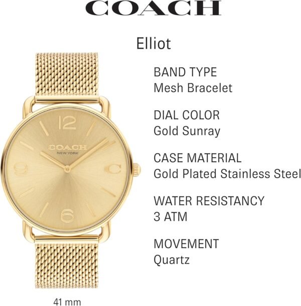 Coach Elliot Men's Watch| Contemporary Elegance with Signatu...