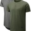 Comdecevis Mens 2 Pack Cotton Crewneck T-Shirts Hipster Hip ...