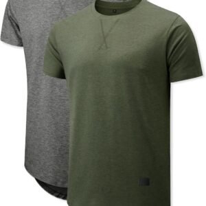Comdecevis Mens 2 Pack Cotton Crewneck T-Shirts Hipster Hip ...