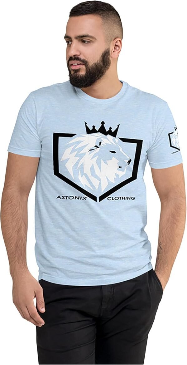 Astonix Clothing Men's Crown Lion Logo T-Shirt, Pre-Shrunk F...