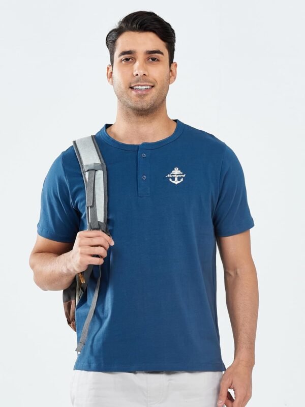 NORTHYARD Men's Henley Shirts Casual Short Sleeve Heavy Cott...