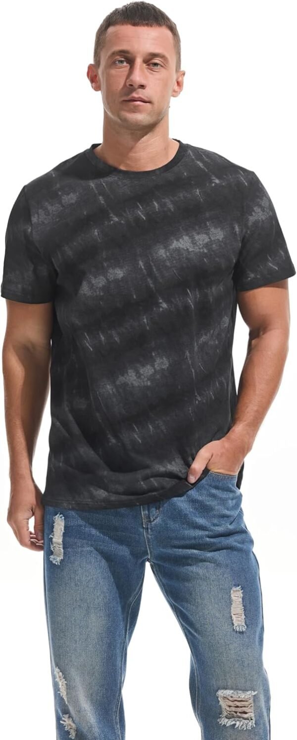 VEIISAR Men's Crew Neck T Shirt - Fitted Elastic Tees Fresh ...