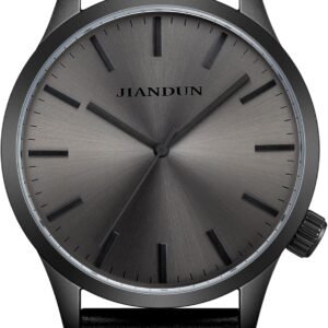 JIANDUN Mens Black Watches Minimalist Waterproof-Fashion Wri...