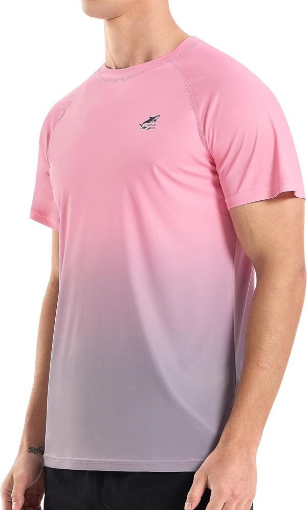 Men's Swim Shirts Rash Guard Short Sleeve UPF 50+ UV Sun Pro...